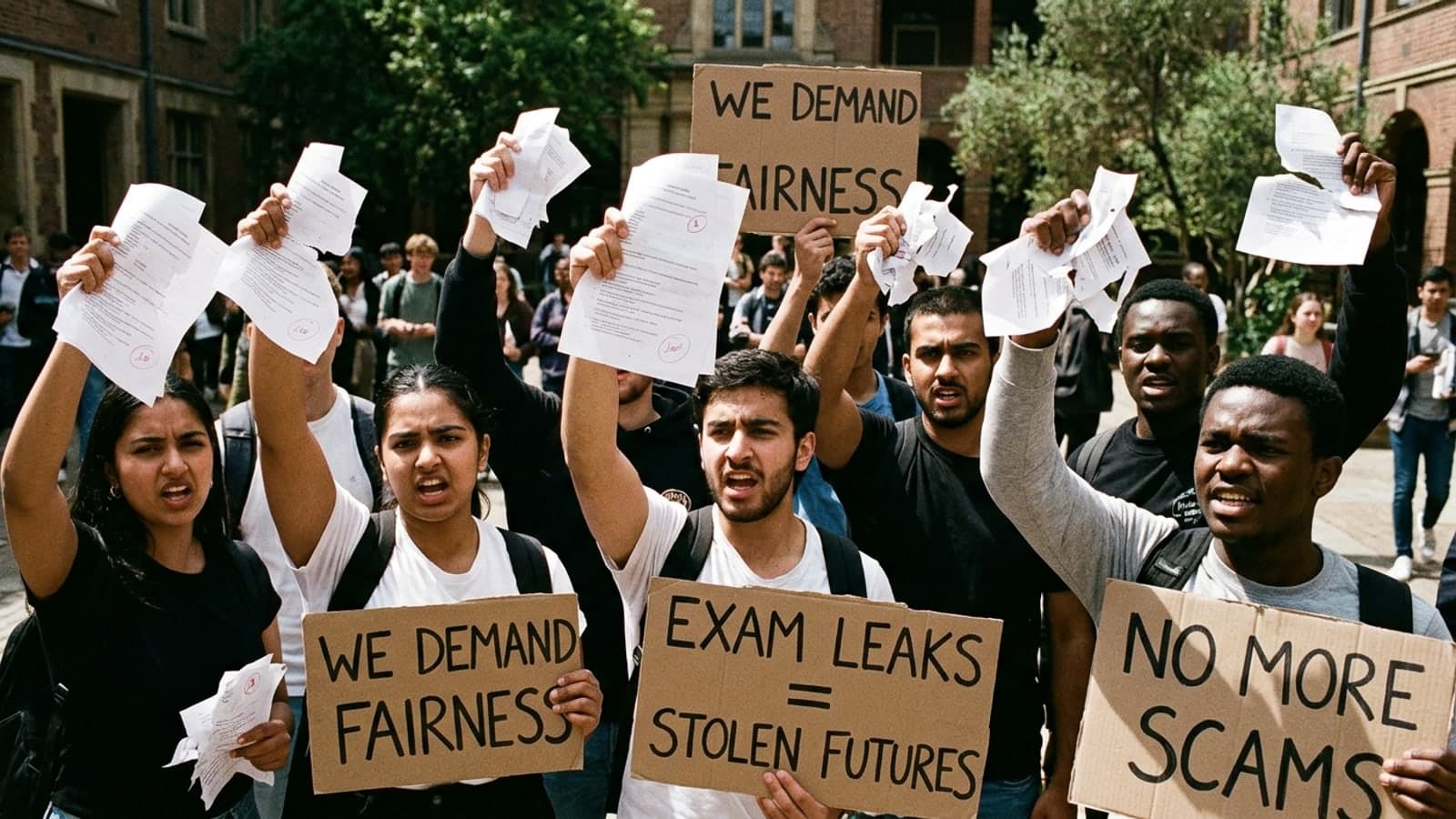 CWI Live Newsroom graphic about student justice and paper leak accountability