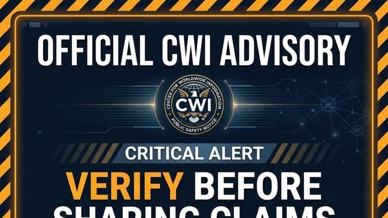 Cockroach Watch India public advisory graphic about verifying protest updates before sharing