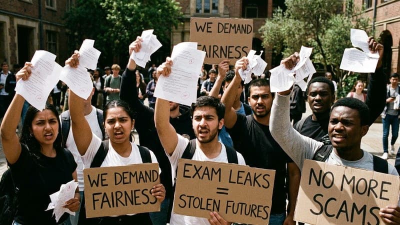 CWI Live Newsroom graphic about student justice and paper leak accountability