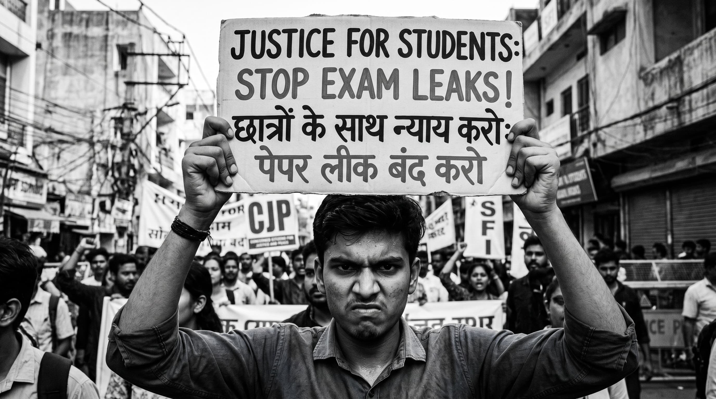 CWI Live Newsroom graphic about student justice and paper leak accountability