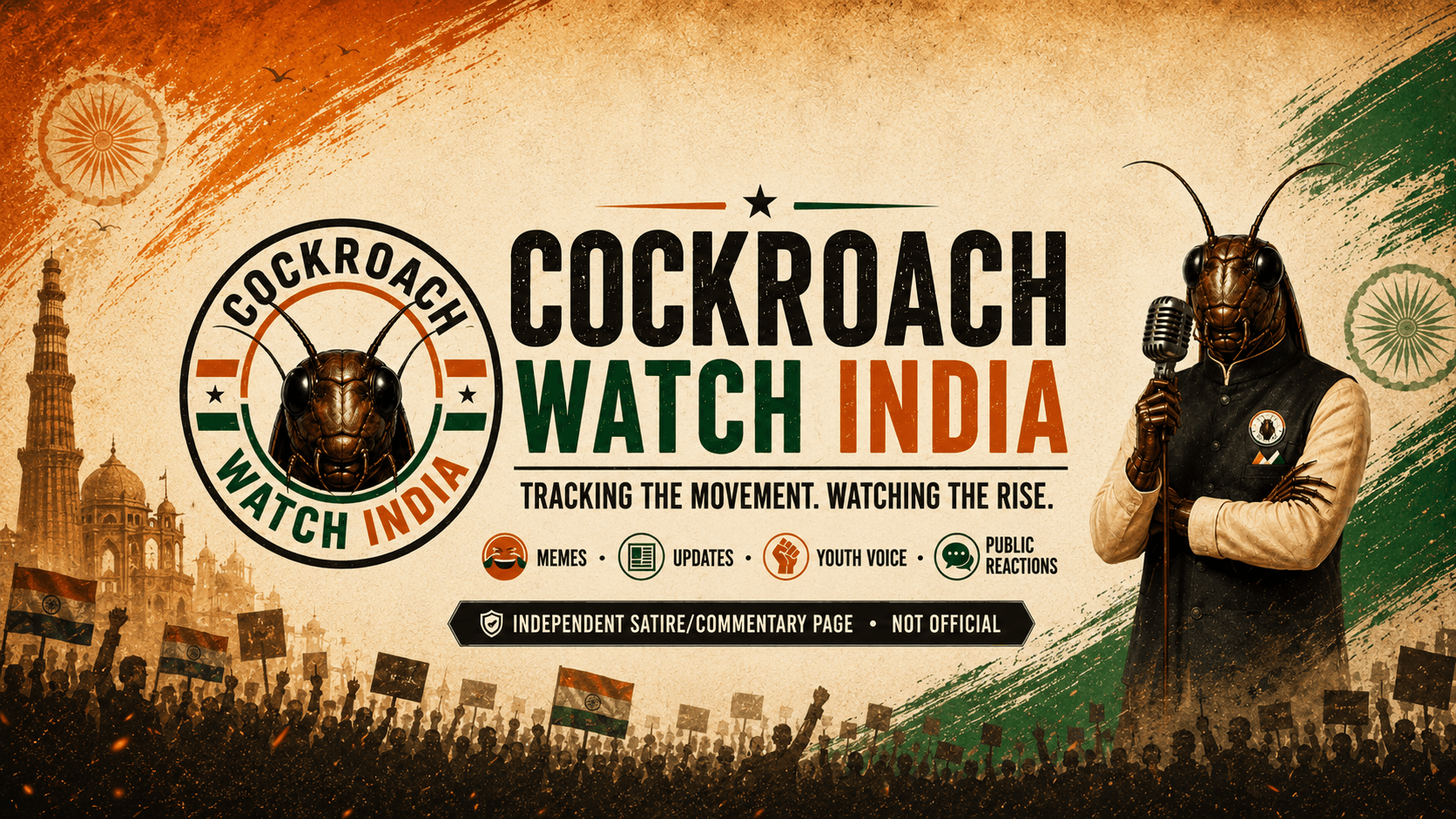 Cockroach Watch India civic watch platform banner