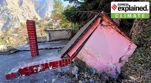 Joshimath Land Subsidence - Nanda Devi Mountain Range: this picture was taken at Joshimath in District Chamoli , a beautiful place all surrounded by Nanda Devi mountain range, Uttarakhand near Badrinath( a holy and ancient shrine of Hindu Deity Lord Shiva)