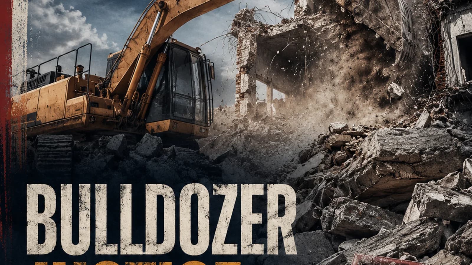 CWI India Unanswered Files visual on bulldozer justice, demolitions, and due process concerns.